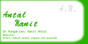 antal manit business card